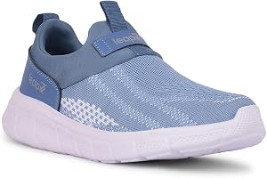 Liberty LEAP7X Blue & Peach Walking Shoes for Women - Knit-Mesh Slip-On