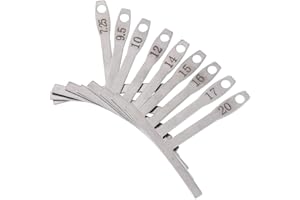 GOODGDN 9 regoli sottocorda in Acciaio inossidabile, set di attrezzi per regolare il radius della tastiera,per chitarra e impostazione basso strumenti di liuteria per regolazioni sella a ponte