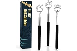 Back Scratcher for Men Women, HOFASON Bear Claw Telescopic Scratcher Back Massager Tool, Stocking Fillers Novelty Idea Gifts Extendable Back Scratcher Eliminating Back Itching Scratcher (3 Pack)