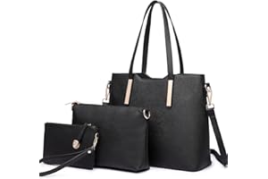 Miss Lulu Handtasche Damen Schultertasche Handtaschen Tragetasche Damen 3/4-teiliges Set für Büro Schule Einkauf Reise Geschenk