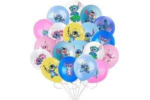 KAIMIRUI 30pcs Stich Elio Palloncino in Lattice,Palloncini stich compleanno,Palloncini festa per bambini, Forniture per feste a tema lilo sti-ch,Decorazioni di compleanno per ragazzi e ragazze (Style 2)