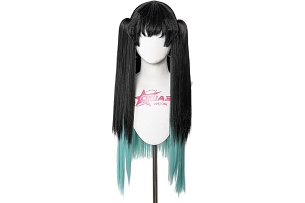 OSIAS Peluca de Cosplay de Tokitou Muichirou de Color Degradado para Hombre y Niño