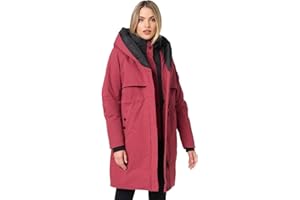 Navahoo Damska kurtka zimowa, designerska, długa, z wysokim kołnierzem, B970