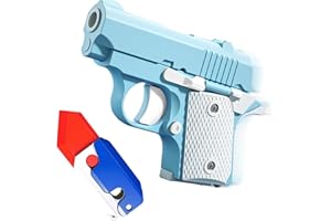 DAZZTIME Pistolet Piankowy Fidget - Zabawka Grawitacyjna i Edukacyjna dla Dzieci i Dorosłych, Model Pistoletu na Prezent, Niebieski