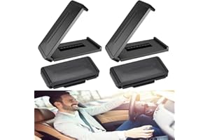 “N/A" LAISHUNHE 4er Set Verstellbar Auto Sicherheitsgurt Auto Seat Belt Clips Riemen Positionierer Gürtel Skid Clips Entspannen Schulter Hals Schwarz 67x33x12mm