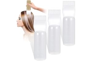 WLERTCOP 3 Pezzi Bottiglie Applicatore, Applicatore Capelli, Pennello Colore Capelli con Scala Graduata per Colorazione dei Capelli Soggiorno, Olio Tintura 120 ML (Bianco)