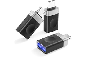 Basesailor USB C Male to USB A Female Adapter 3 Pack, Thunderbolt 3 Type C Male A Female OTG Charging Cable Adapter for MacBook Pro 2023, iPad 10, Samsung Galaxy S25 S24 Plus Ultra, A54, iPhone 16 16e