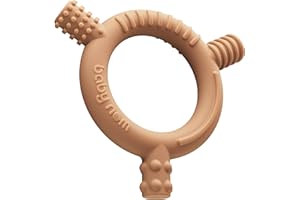 Baby Nom ® Anneau de Dentition pour Bébé - Anneau de Dentition pour Bébé en Silicone 100% Alimentaire Sans BPA, Jouet Dentition Bébé pour Soulager Les Gencives Bebe, Soulagement Dent Bébé