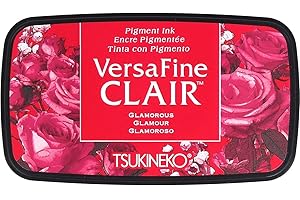 Tsukineko Glamorous Versafine Clair Stempelkissen, Synthetikmaterial, Rot, 5,6 x 9,7 x 2,3 cm, Synthetisches Matrial, 5.6 x 9.7 x 2.3 cm