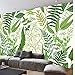 Produktbild Fushoulu Nordic Moderne Kreative Mode Grüne Pflanze Blätter Hintergrund Wand-Dekor Wandbild Tapete Benutzerdefinierte Foto Tapeten Wohnzimmer Sofa-120X100Cm