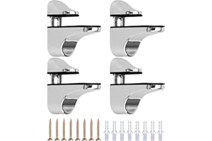 GmeDhc Glasklemme, 4 Stück Glasklemme, Gebürstet fertig, Klemmhalter Glas für 3-20MM Dickes Glas, Glasklemmhalter für Balustrade Treppe Handlauf, Silber