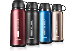 YJH Y·J&H Termo de Vacío de Doble Pared,Botella de Agua Acero Inoxidable sin BPA,Botellas Frío/Caliente,Botellas Termica para Niños, Colegio, Oficina, Trekking - 650ml Rojo