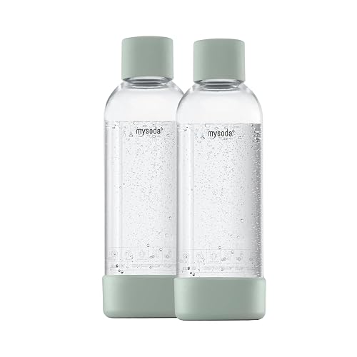 Mysoda Wasserflaschen 2er-Set, 1 L, Quick-Lock
