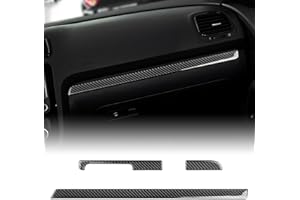 KUNGKIC Fibra di carbonio Consolle Centrale Rivestimento Dashboard Adesivi Decorativi Auto Accessori Interni Compatibile con Volkswagen Scirocco 2009 2010 2011 2012 2013 2014 Dashboard Trim