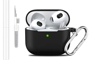 YI BOUTIQUE Custodia per AirPods 3 generazione 2021, compatibile con AirPods 3, custodia con kit di pulizia e portachiavi