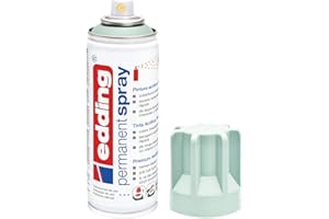 edding 5200 spray permanent - menthe douce mat - 200 ml - peinture acrylique pour peindre ou décorer verre, métal, bois, céramique, plastique, toile - peinture acrylique en aérosol