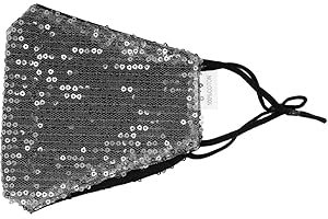 Trachtenland Mund Nase Stoffmaske Gesichtsmaske mit Pailletten - Fashion Glitzer Maske Elegant