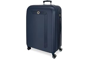 Movom Riga Valise Grande Bleu 56x80x29 cms Rigide ABS Serrure TSA 108L 4,8Kgs 4 roues doubles Extensible
