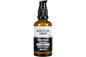 ‎BROOKLYN SOAP COMPANY Brooklyn Soap Company Aftershave Serum 50 ml - Natürliche Pflege nach der Rasur - Beruhigt die Haut, beugt Hautirritationen vor & mindert Rötungen