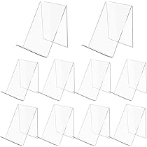 BBWELL Acryl-Buchstützen Set - 8 Stück Transparent 12x12x17,5cm