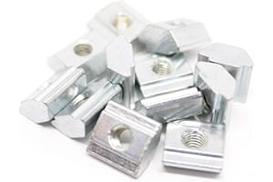 MAKERSMATE M4 Solid Square Heavy Duty T Nuts for 20 Profile Aluminium Extrusion & V-Slot (10)