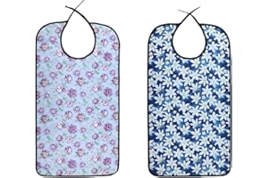 TESSLOVE Erwachsene Lätzchen Waschbar Einstellbare Wasserdichte Eldly Lätzchen Erwachsene Essen Mahlzeit Lätzchen Kleidung Protektor