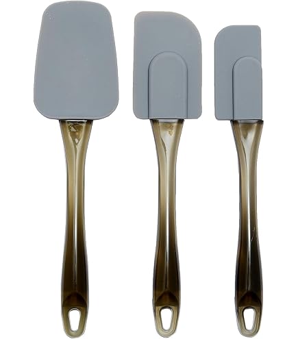 Set Di 2 Mini Spatole In Silicone Curvy - Per Barattoli, Miele, Burro E Crema - Resistente Al Calore (Giallo+Bianco)