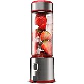 Buz Kırıcı Blender, 4 Adet Paslanmaz &Ccedil;elik Bı&ccedil;aklı, G&uuml;&ccedil;l&uuml; Buz Kırıcı Motor, 450 Ml Geniş Hazneli, Uzun Şarj &Ouml;mr&uuml;, Kolay Temiz