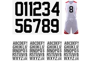 Pilikoll 147 Stück Buchstaben und Zahlen zum Aufbügeln auf Stoff Wasserdicht 5 cm Aufbügeln Buchstaben 20 cm Aufbügeln Zahlen für Kleidung T-Shirt Uniform DIY Stoff (Schwarz)