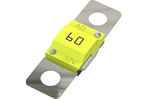 AUPROTEC Fusible Midi à courant élévé/verrouillage à vis 40-100A, choix : 60A ampères, jaune, 3 pièces