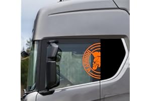DualColorStampe Autocollants compatibles avec Scania Daf Iveco Man Camion accessoires camion autocollants camion fenêtre WARRIOR COD.0302 (Orange 35)
