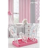 Vivart Taşınabilir &Ccedil;ok Ama&ccedil;lı Biberon Emzik Kurutucu Kurutmalık Bebek &Ccedil;ocuk Sağlığı Bulaşıklık Kurutma Pembe 25 x 30