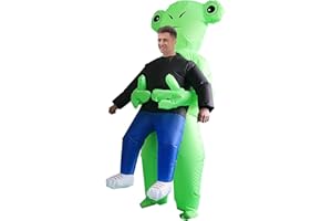 Geerypsy Alien entführung Kostüm Aufblasbares Kostüm Erwachsene für Halloween Weihnachten Cosplay Party