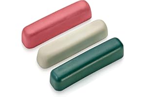 BeaverCraft Stropping Compound Honing Compound for Leather Strop for Knife Sharpening - Buffing Compound for Metal Polishing Compound for Buffing Wheel - Red White Green Polishing Compound Kit P03