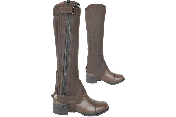 AK Demi-chaps d'équitation lavable en cuir micro daim AKRS-1032 (W)