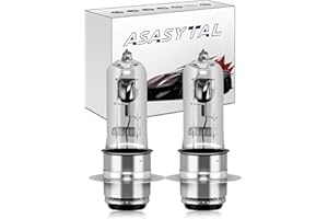 Asasytal H6M P15d-25-1 35W Halogen High/Low Beam Headlight Bulbs Replacement Kit, 3000K Original Yellow Light Lamp for 12V Auto Motorcycle/Scooter ATV Quad Bike headlight Bulb Renew, 2 Pieces