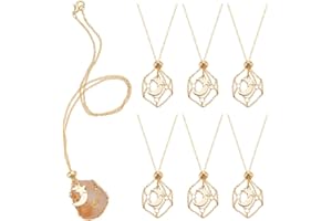 PH PandaHall 3 tamaños 6 piezas porta cristal collar piedra preciosa jaula malla colgante hueco puerta piedra reemplazo collar cordón colgante para joyas DIY