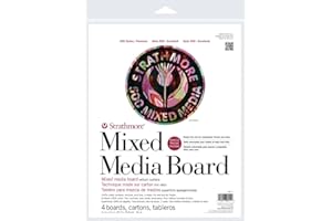 Strathmore Mixed Media Boards 4 kg-11-inch x 14-inch, Paper, White, 11x14