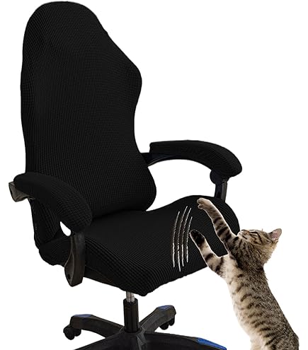 Protection Chaise Anti Poussière Poils Calkkrer 4 Pièces Housses De Bureau Universelles, Housses Set Housses Fauteuil Pivotant