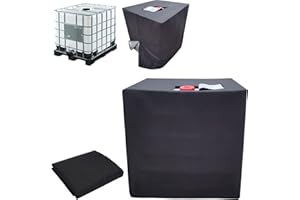 BEKINDPRO IBC Tank Abdeckung Wassertank Abdeckplane für 1000L IBC Tank Container, 420D wasserdichte UV-Folie Schutzhülle Schutzplane Cover mit Reißverschluss Öffnung für IBC Regentonne Behälter Regenwassertank