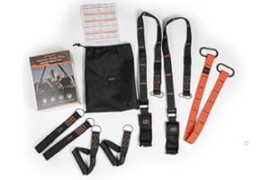 ab buddy Pro Suspension Trainer for Full Body Workouts. Home Gym Fitness Equipment with Adjustable Straps. Strength Training, Core Exercises, and Resistance Workouts. Portable Gym Accessories