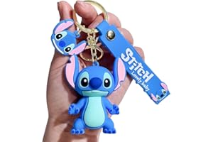 TYDEUS Porte Clés 2 pièces, Keyring Chaîne Rose et Bleu, Enfants Clé Pendentif, Keychain pour Filles Garçons, Kawaii Cadeau d'anniversaire Décoration