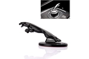 Zbosrma 3D Emblem for Jaguar Gear Shift Knob Cover Decoration Trim Sticke Cover Button Decal for Jaguar XFL XE XEL XJ XJL F-PACE F-Type（Black）