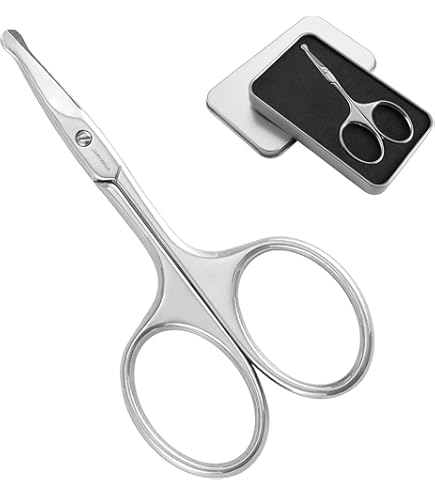 Tenartis 136 Forbici Curve Per Barba, Baffi, Peli Naso E Orecchie Con Custodia In PVC - Made In Italy - Foto 13