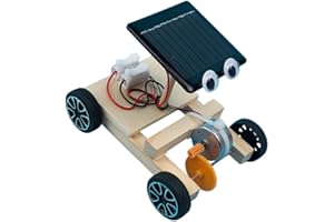 Toyvian Toy Solar Powered Car Toy DIY Solar Power Car Assembly Car Science Experiment Projects Children's Assembly Toy Kit for Discovery of Solar Energy Safe and Toy Children