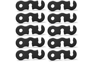 VAEIORP 10 Pcs Tensores de Cuerda para Tienda Aleación de Aluminio Cuerda Paracord Ajustador de Guyline para Acampar