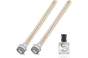 QNENEAM 2 Pcs Oil Lamp Wick Fragrance, Oil Lamp Wick Replacement, Wick for Catalytic Burner, 13mm Natural Cotton Wicks for Oil Burners, Diffusers & Aromatherapy Lamps, Long-Lasting Catalytic Burner Wick