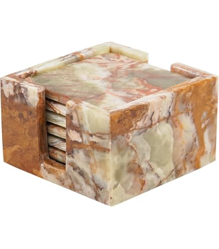 Radicaln Marmor-Untersetzer, quadratisch, 8,9 cm, grüner Onyx