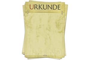 ‎EINLADUNGSKARTEN MANUFAKTUR HAMBURG Urkundenpapier A4 im Set (30 Blatt) Aufdruck Urkunde für Zertifikate, Briefe, Urkunden im Verein, Firma, Hochzeit