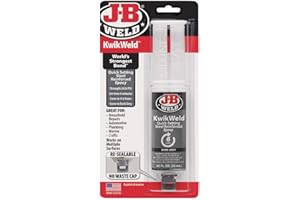 J-B Weld 50176 KwikWeld Steel Reinforced Epoxy Syringe - Dries Dark Grey - 25 ml by J-B Weld